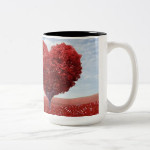 2 Couleurs Tasse d'arbre de coeur