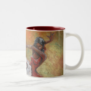 2 Couleurs Tasse d'art de danseur de flamenco