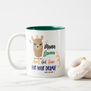 2 Couleurs Tasse d'art de mot de drame de lama de mamans