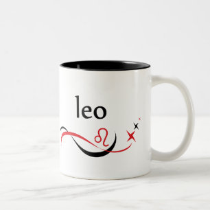 2 Couleurs Tasse d'astrologie de zodiaque de Lion