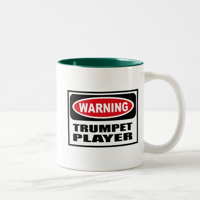 2 Couleurs Tasse d'avertissement de TROMPETTISTE (Droit)