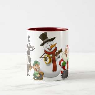 2 Couleurs Tasse de bande de cruche de Noël