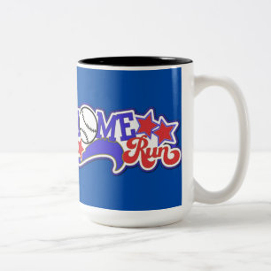 2 Couleurs Tasse de baseball Red White & Blue Home Run