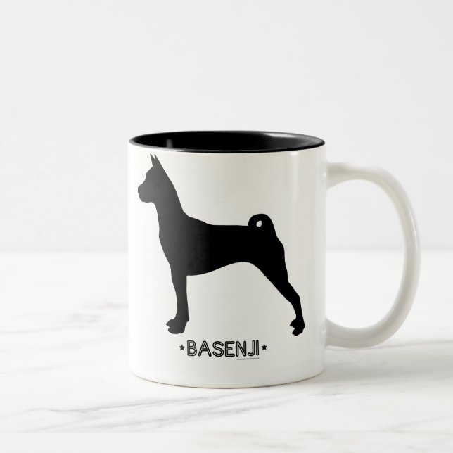2 Couleurs Tasse de Basenji (Droit)