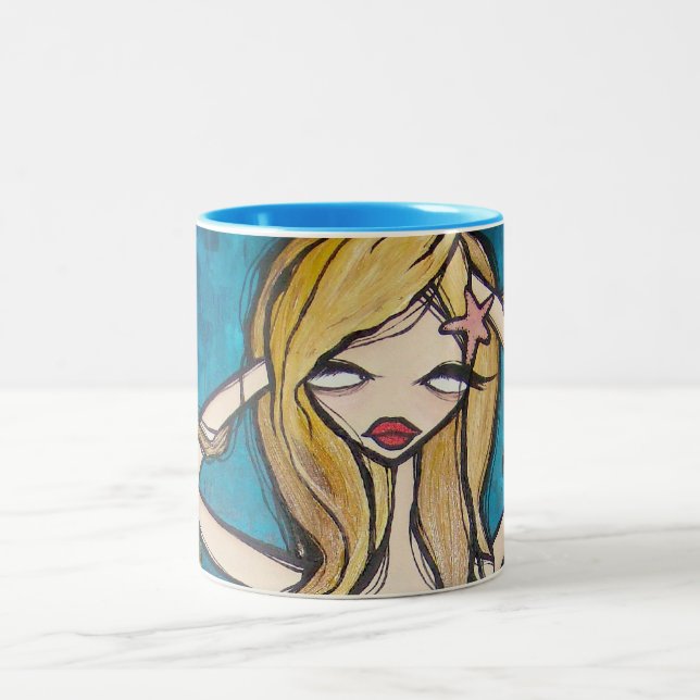 2 Couleurs Tasse de "beaucoup d'eaux", bleue (Centre)