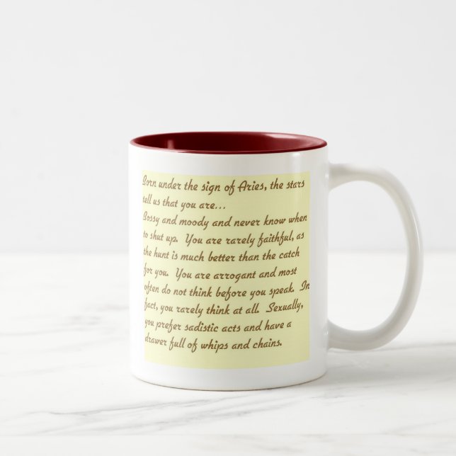 2 Couleurs Tasse de Bélier (Droit)