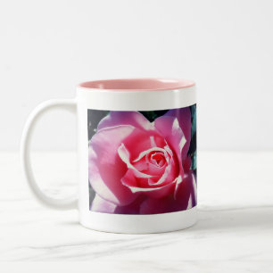 2 Couleurs Tasse de boisson Rose Rose en pleine floraison