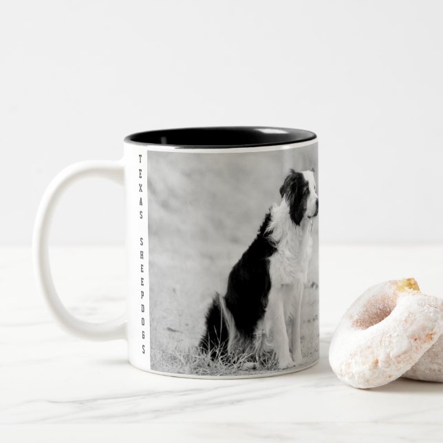 2 Couleurs Tasse de border collie (Avec donut)