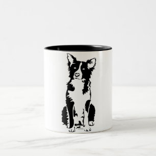 2 Couleurs Tasse de border collie 11oz