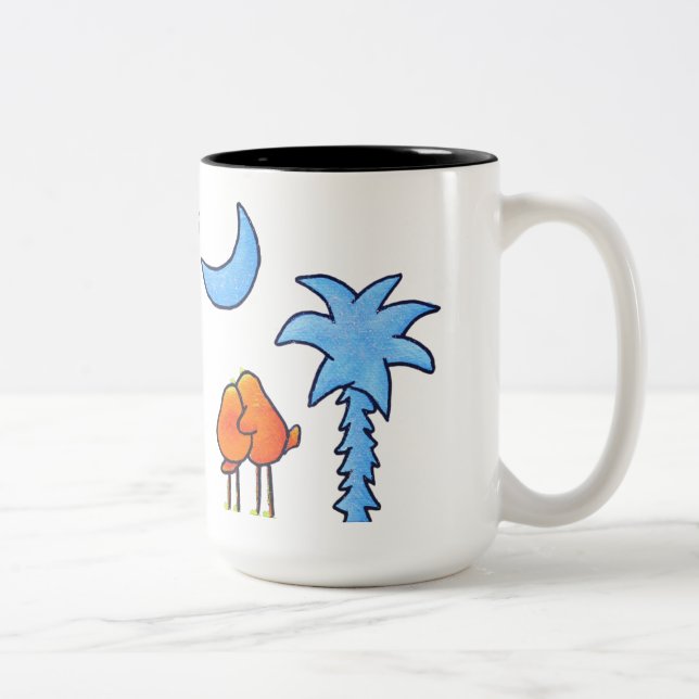 2 Couleurs Tasse de café 15 onces (Droit)