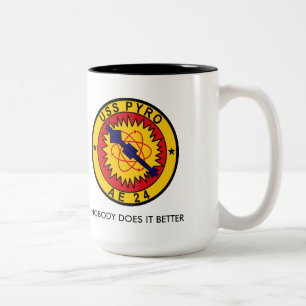 2 COULEURS TASSE DE CAFÉ AE-24 PYROGÉNÉE D'USS