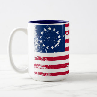 2 Couleurs Tasse de café americana de drapeau américain