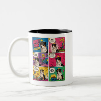 2 Couleurs Tasse de café avec chien de la bande dessinée Peac