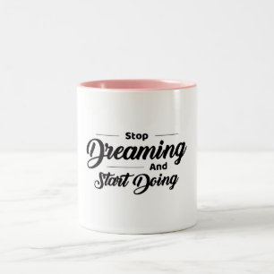 2 Couleurs Tasse de café avec citation motivante