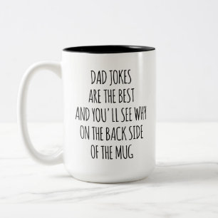2 Couleurs Tasse de café avec des blagues de papa drôles Ca
