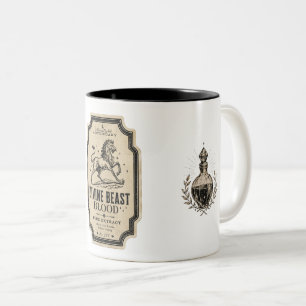 2 Couleurs Tasse de café avec étiquette de potion d'apothicai