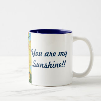 2 Couleurs tasse de café avec le tournesol