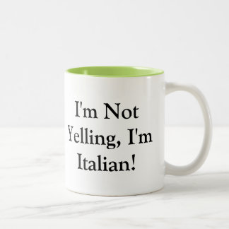 2 Couleurs Tasse de café avec l'énonciation italienne