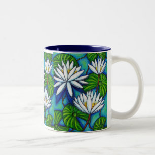 2 Couleurs Tasse de café bleue de Nymphaea