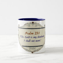 Tasse de café Bouclier Psaume 23:1 de la Bible