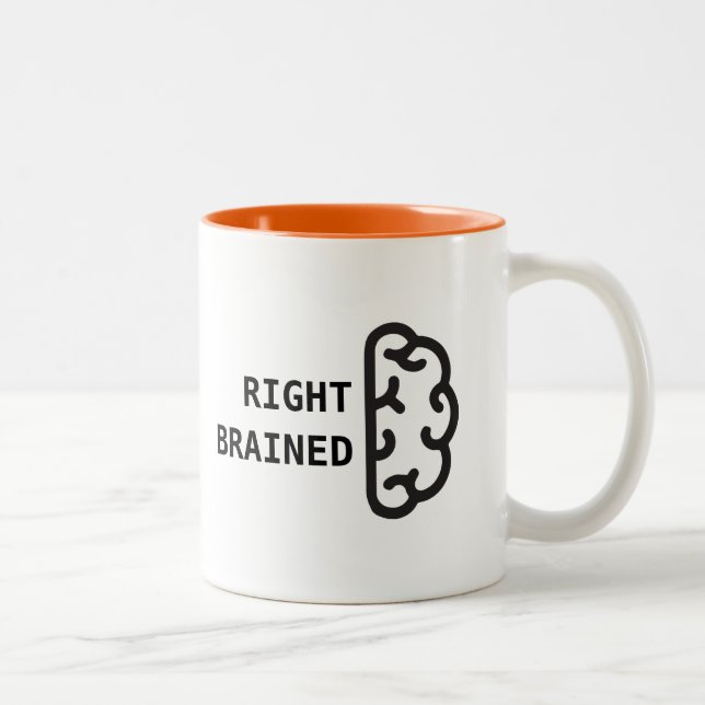 2 Couleurs Tasse de café Brained droite (Droit)