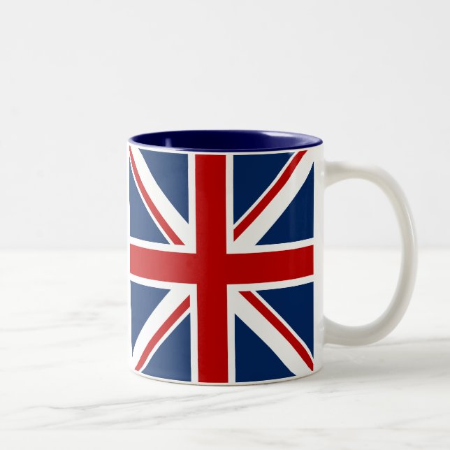 2 Couleurs Tasse de café britannique de drapeau (Droit)