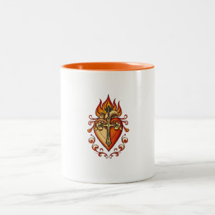 2 Couleurs Tasse de café catholique Sacré-Cœur