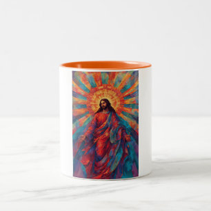 2 Couleurs Tasse de café chrétienne Jésus ressuscité coloré