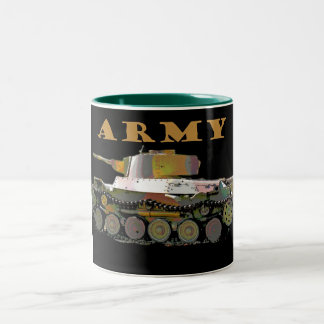2 Couleurs Tasse de café classique de bateau-citerne d'armée
