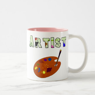 2 Couleurs Tasse de café créative d'artiste