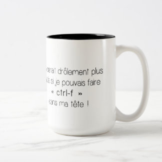 2 Couleurs Tasse de café - CTRL-f (français)