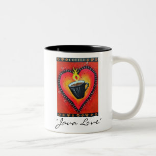 2 Couleurs Tasse de café "d'amour de Java"