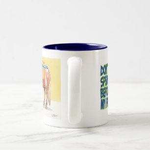 2 Couleurs Tasse de café de bande dessinée de cheval