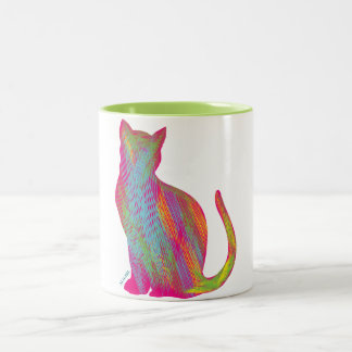 2 Couleurs Tasse de café de Chat-titude