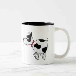 2 Couleurs Tasse de café de chien de bande dessinée de Biter