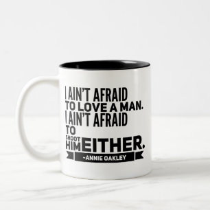 2 Couleurs Tasse de café de citation d'Annie Oakley