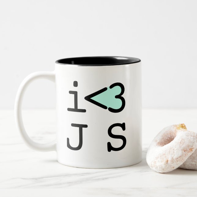 2 Couleurs Tasse de café de Javascript (coupure de #c0ffee) (Avec donut)