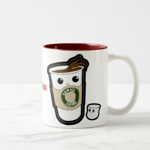 2 Couleurs tasse de café de kawaii