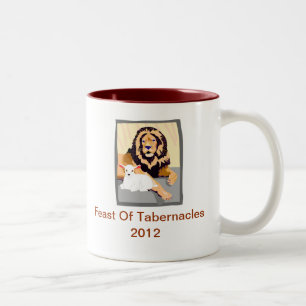 2 Couleurs Tasse de café de lion et d'agneau