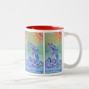 2 Couleurs Tasse de café de plaisir de dauphin