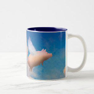 2 Couleurs tasse de café de porc de vol
