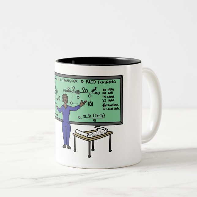 2 Couleurs Tasse de café de règle de femmes de génie (Devant droit)
