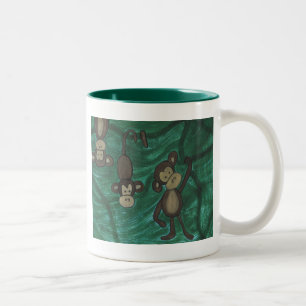 2 Couleurs Tasse de café de singes