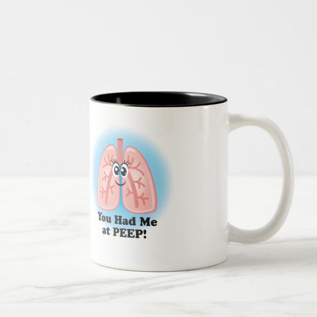 2 Couleurs Tasse de café de thérapeute respiratoire (Droit)