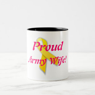 2 Couleurs Tasse de café d'épouse d'armée