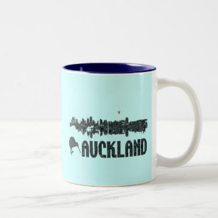 2 Couleurs Tasse de café d'horizon d'Auckland Nouvelle