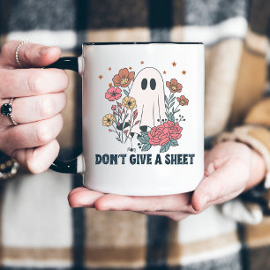 2 Couleurs Tasse de café drôle d'Halloween vintage fantôme et