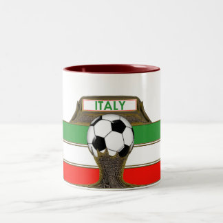 2 Couleurs Tasse de café du football de l'Italie
