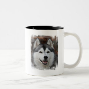 2 Couleurs Tasse de café enrouée de chien
