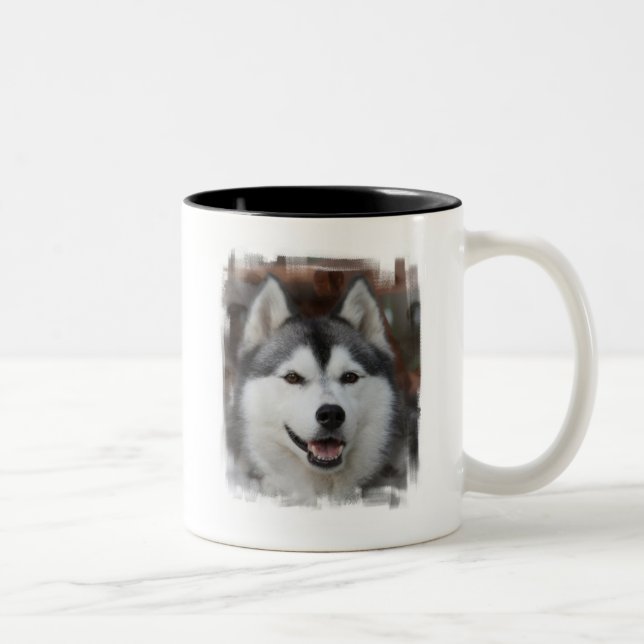 2 Couleurs Tasse de café enrouée de chien (Droit)